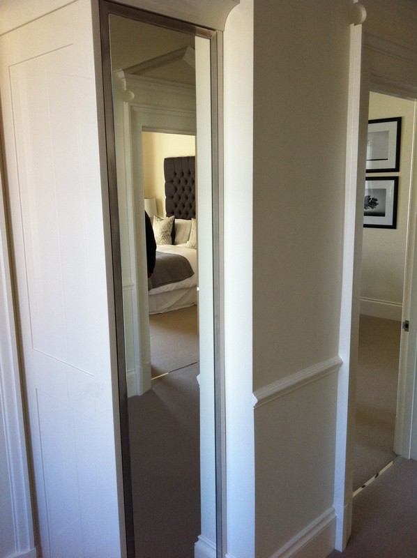 Full-length wardrobe mirror fitted in Paddington home